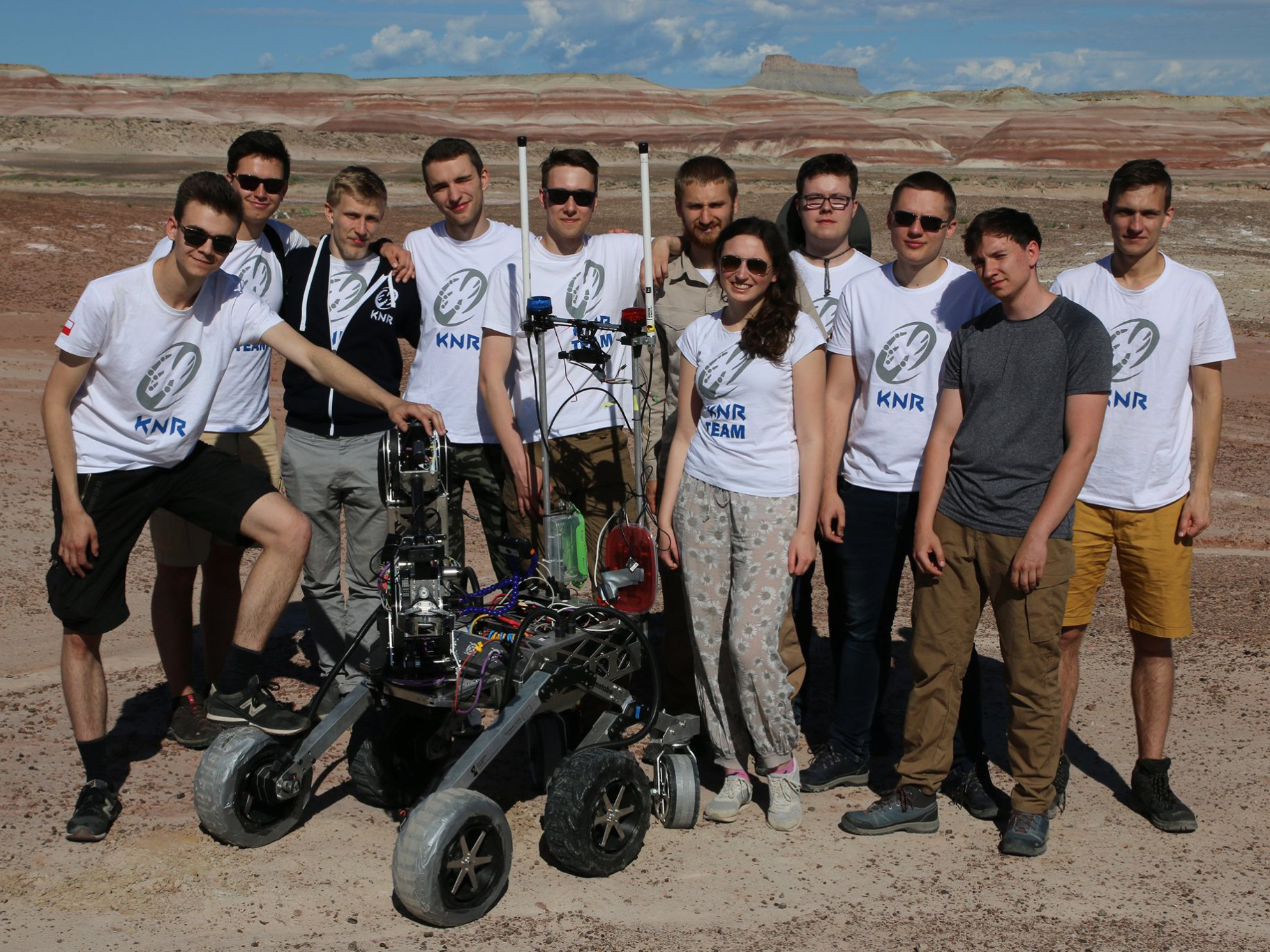 Zespol lazika marsjanskiego na zawodach Univeristy Rover Challenge